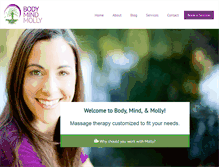 Tablet Screenshot of bodymindandmolly.com